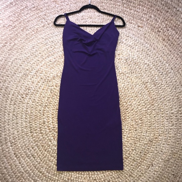 dark purple tight dress